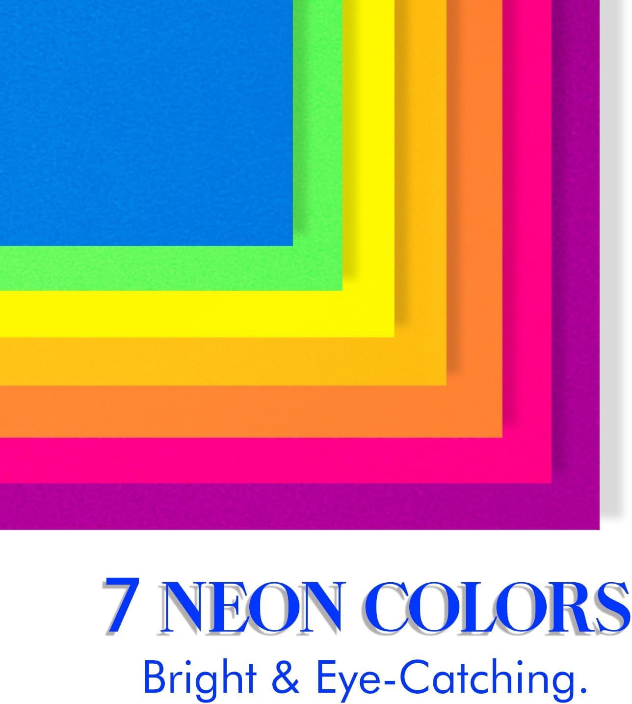 TT-Index Cards 210-Count 4x6 Inch,178GSM Heavyweight Set of 7 Fluorescent Colors Paper Multicolor Study Cards