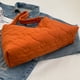 thumbnail image 5 of Bolsa de axila acolchada de tela para mujer a la moda para regalo de cumpleaños (naranja) Tmvgtek Para Estrenar, 5 of 9