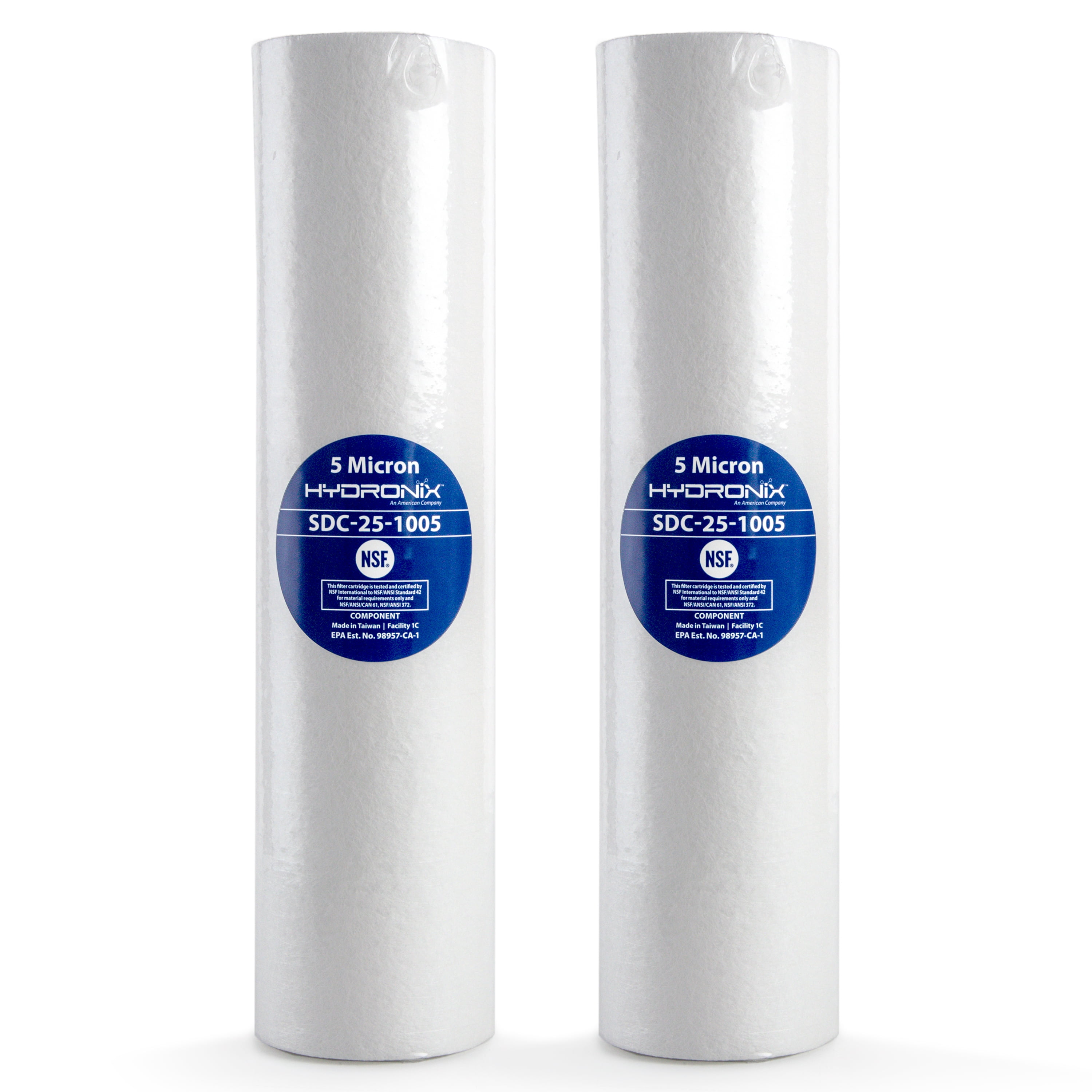 PP sediment Filter 5 Micron Cartridge 10" Reverse Osmosis Pack of 2 