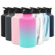 thumbnail image 1 of Simple Modern Summit Botella de agua + tapa extra &ndash; boca ancha aislada al aspiradora 18/8 acero inoxidable con recubrimiento en polvo, Cumbre, Ombre: Sorbet, 64 Onzas, 1 Simple NA, 1 of 9