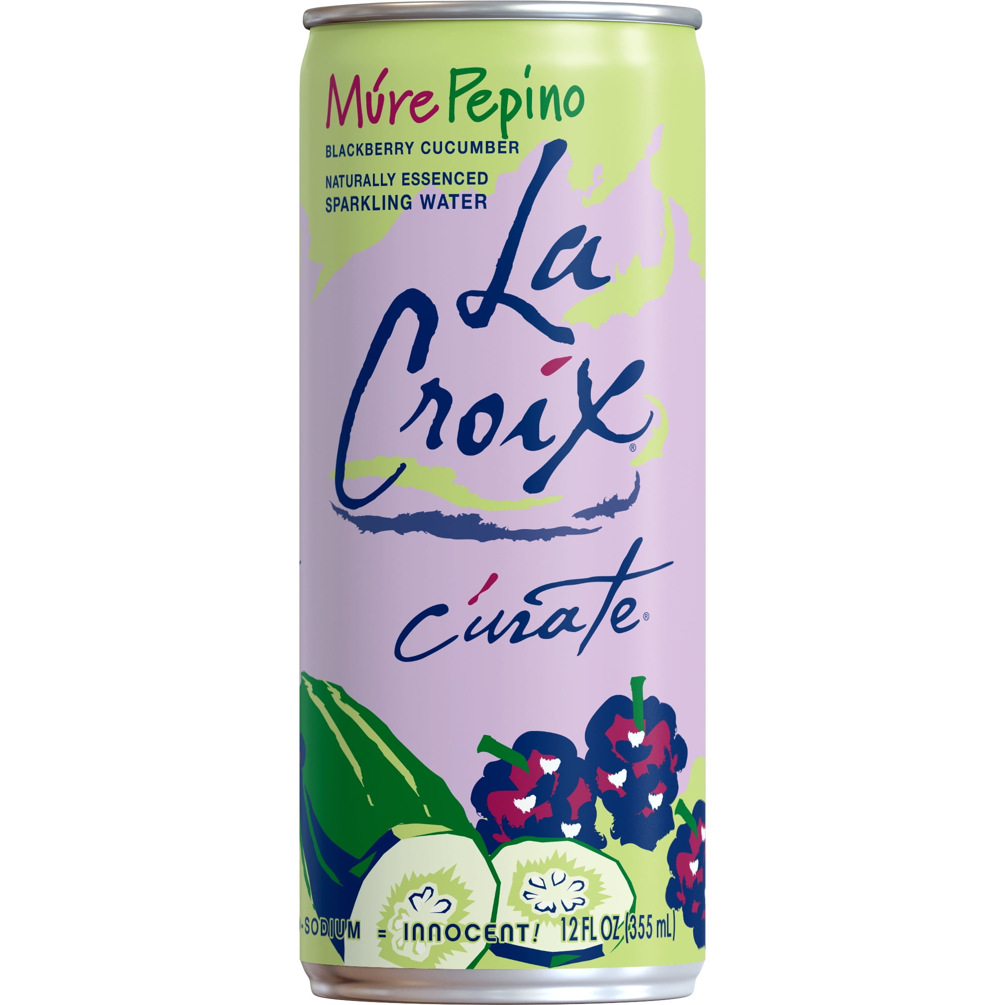 LaCroix Sparkling Water Curate, Mure Pepino (Blackberry Cucumber)- 8pk/12  fl oz - Walmart.com