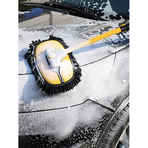 Brosse De Lavage De Voiture – Balai De Nettoyage – Rotation à 360 Degrés Avec Poignée Extensible Pour Voiture, Neige, Camping-car, Fenêtre De Voiture