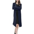 thumbnail image 4 of Cardigans for Women Trendy Elegent Casual Cozy Clothing Long Sleeve Lightweight Jacket Open Front Jacket Fall Fashion Loose Navy L, 4 of 4