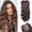 Highlighted Caramel, variant on DAPRZIY 20-inch Women's Hair Extensions - Wavy Curl Hair Clip-on Hair Extensions with Bangs, Suitable for People with Thinning Hair - Synthetic Wigs