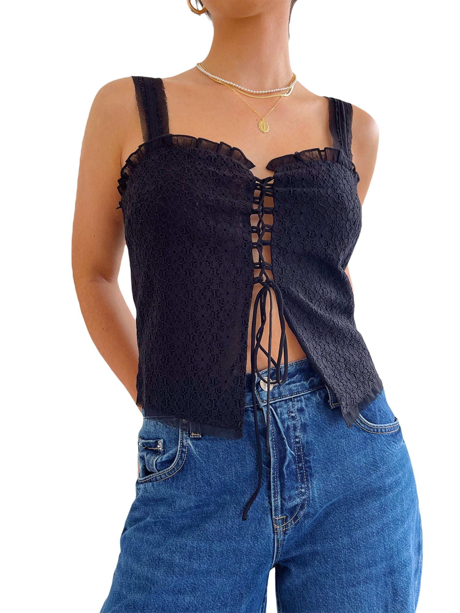 lace tank top over t shirt