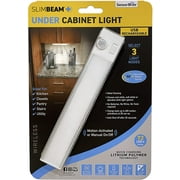 Sensor Brite Slim Beam Plus + Motion Activated Under Cabinet Light - Rechargeable - 9.25" Long and just 0.28 lbs.