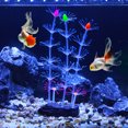 thumbnail image 3 of Soft Silicone Glowing Aquarium Simulation Coral 19.5cm Height Aquatic Artificial Coral Blue, 3 of 6