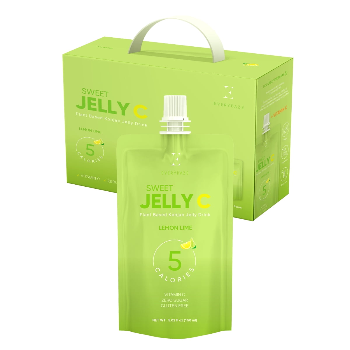 Nacollection! / onemi☆jelly Everydaze Sweet Jelly C, Lemon Lime Konjac Jelly Snack, Zero Sugar