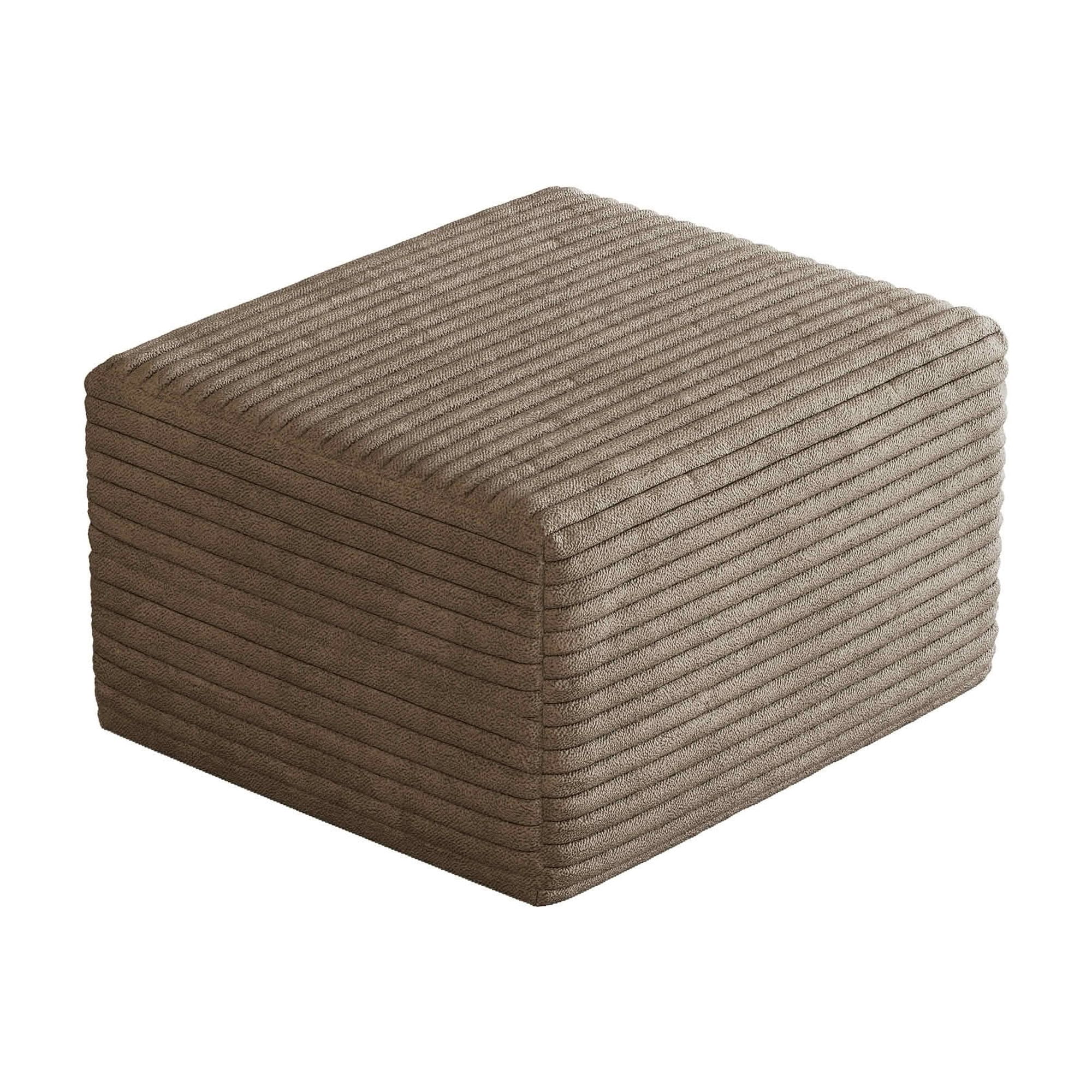 MAYEERTY Modular Sofa Ottoman, No‑Assembly Required Plush Corduroy Sponge Footrest Stool for Cloud Sectional Sofa, Living Room Bedroom Apartment