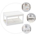 thumbnail image 6 of TOYMYTOY 1Pc White Desktop Storage Shelf Double Layer Stand for Sundries and Stationery, 6 of 7