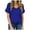Blue-91, variant on Mittory Womens Tops V-Neck Drop Shoulder Casual Summer T-Shirt Trendy Tshirt with Pocket