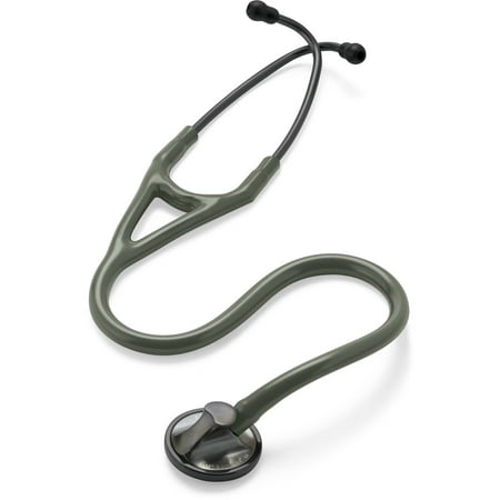 3M Littmann Master Cardiology Stethoscope, Smoke-Finish Chestpiece and Eartubes, Dark-Olive-Green Tube, 27 Inch,