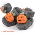 thumbnail image 3 of Ecetana Baby Fuzzy Bootie Slippers Halloween Cozy Sock Shoes Soft Infant Shoes Warm Fleece Slippers for Toddlers, 3 of 6