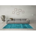 thumbnail image 3 of Ahgly Company Indoor Rectangle Oriental Light Blue Industrial Area Rugs, 4' x 6', 3 of 4