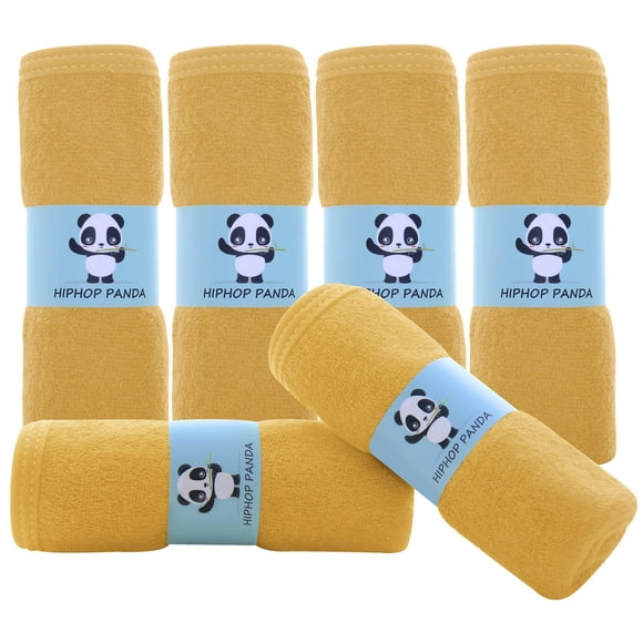 Toallitas HIPHOP PANDA Baby Rayon Bamboo, 2 capas, 10 x 10 cm, paquete de 6