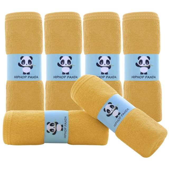 Toallitas HIPHOP PANDA Baby Rayon Bamboo, 2 capas, 10 x 10 cm, paquete de 6