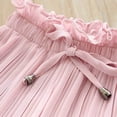 thumbnail image 3 of Little Girls Ribbon Tie Chiffon Loose Pleated Wide Leg Palazzo Pants, 3 of 5