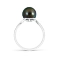 thumbnail image 2 of ANGARA Tahitian Cultured Pearl Bypass Ring in 14K White Gold for Women | June Birthstone, Birthday, Anniversary, Jewelry Gift for Women | Pearl Ring, 2 of 8