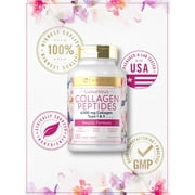Collagen Peptides 6000 mg | 120 Caplets | Type 1 and 3 | by Carlyle