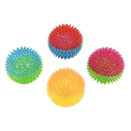 Vibrant Life Fetch Buddy Spike Ball Dog Toy, Chew Level 3, Assorted Color May (Best Light Up Dog Ball)