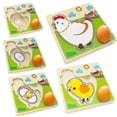 thumbnail image 2 of Rompecabezas 3d de madera para niños, proceso de crecimiento de gallinas, juguetes de aprendizaje para bebés en edad preescolar, regalos de cumpleaños, 2 of 3