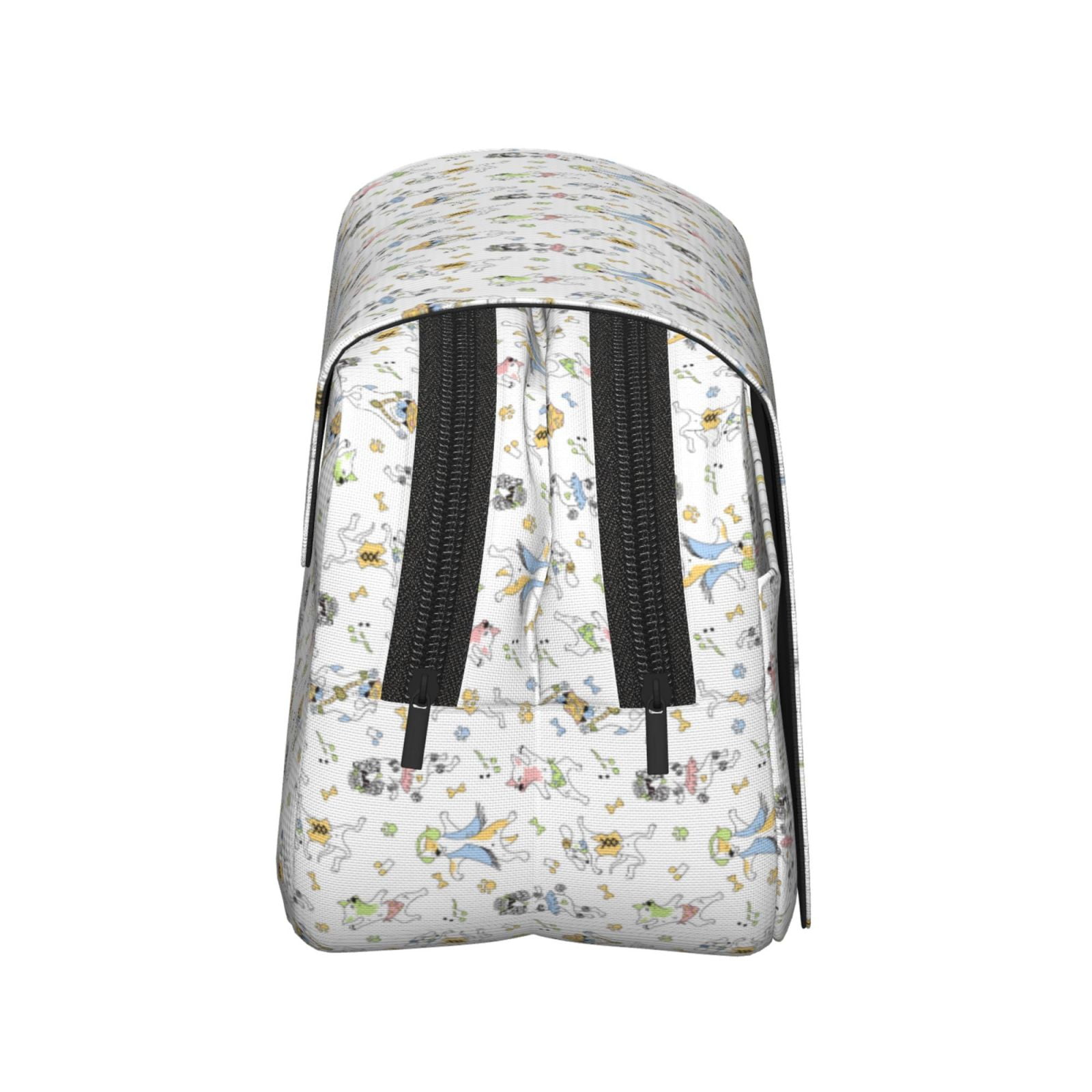 Rateoe Dancing Dogs Pattern Double Clamshell Pen Case, Storage Organizer with Two Zipper Compartments– Holds Up to 50 Pencils & Pens