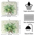 thumbnail image 2 of Spring Sage Green Leaves Dish Drying Mat for Kitchen Counter Eucalyptus Leaf Floral Mason Jar Dishes Drainer Mats Absorbent Microfiber Dish Draining Mat Washable Large Dish Pad 18x24 Inch, 2 of 5