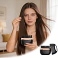 thumbnail image 2 of Mini cepillo alisador de pelo inalámbrico mejorado 2 en 1, 3 temperaturas, calentamiento rápido, recargable por USB, para viajes, apto para todo tipo de cabello, peinado portátil, 2 of 6