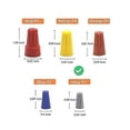 thumbnail image 3 of 1000 Pcs Gray Wire Caps Electrical, Insulating Insert Twist Nuts on Wire Connectors (AWG 22-16), 3 of 4