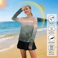 thumbnail image 5 of FORMRS Womens Long Sleeve Shirts UPF 50+ Sun Protection Quick Dry Fishing Hiking Tops, Size S-2XL, Mountains at Dawn, 5 of 8