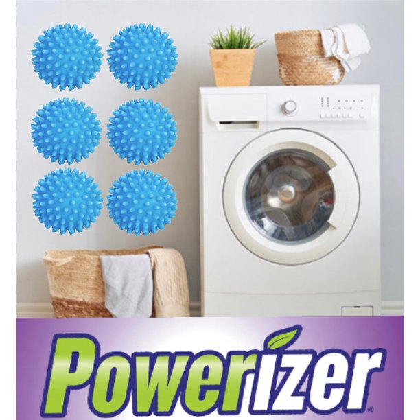 Powerizer Laundry Dryer Balls 6 Pack Reusable, Alternative to Dryer
