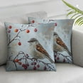 thumbnail image 3 of Cozy Throw Pillow Covers Frozen Sparrow Soft Decorative Square Pillow Case Cushion Cover for Home Sofa Couch, 3 of 7