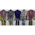 thumbnail image 3 of Nitin Textiles Kimono Jacket, Women's Printed Cotton Sleepwear Robe, 2-Pack, 3 of 6