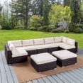 thumbnail image 4 of Santa Rosa 7 Seater Sectional Sofa Set with Cushions Multibrown/Beige, 4 of 30