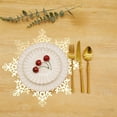 thumbnail image 4 of Round Placemats, Snowflake Placemats, Washable Heat Resistant Table Placemats for Wedding Party Holiday Decorations, Stain Resistant Easy to Clean Durable Plastic Material, 4 of 7