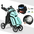 thumbnail image 6 of Goplus Folding 4 Wheels Golf Push Cart W/Bag Scoreboard Adjustable Handle Gray, 6 of 12