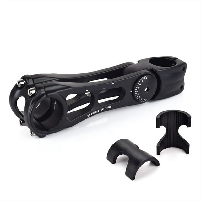 Tige d'Angle Réglable pour Vélo 25.4/31.8mmx90/110/145mm, Adaptateur de Tige de Fourche avant, Longue Durée