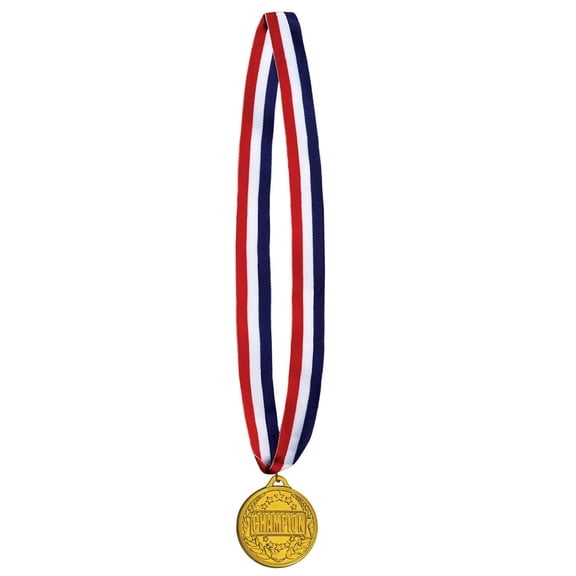 Beistle Champion Medal w/Ribbon (Case of 12)