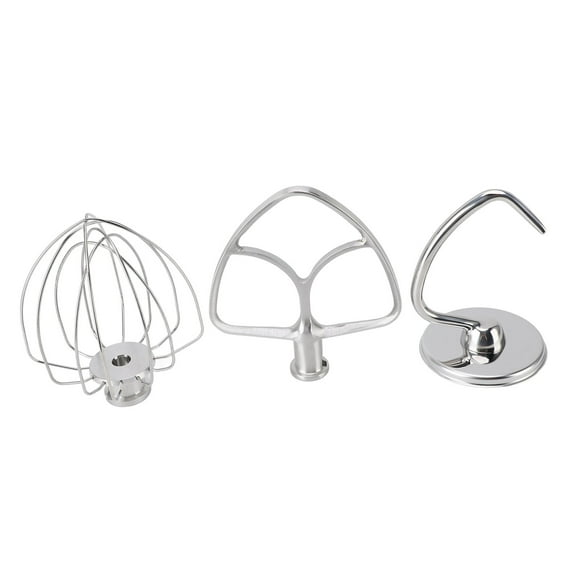 M Buder 3 Piezas Accesorios para Batidora de Pie Gancho para Masa Batidor Plano Batidor de Alambre Acero Inoxidable