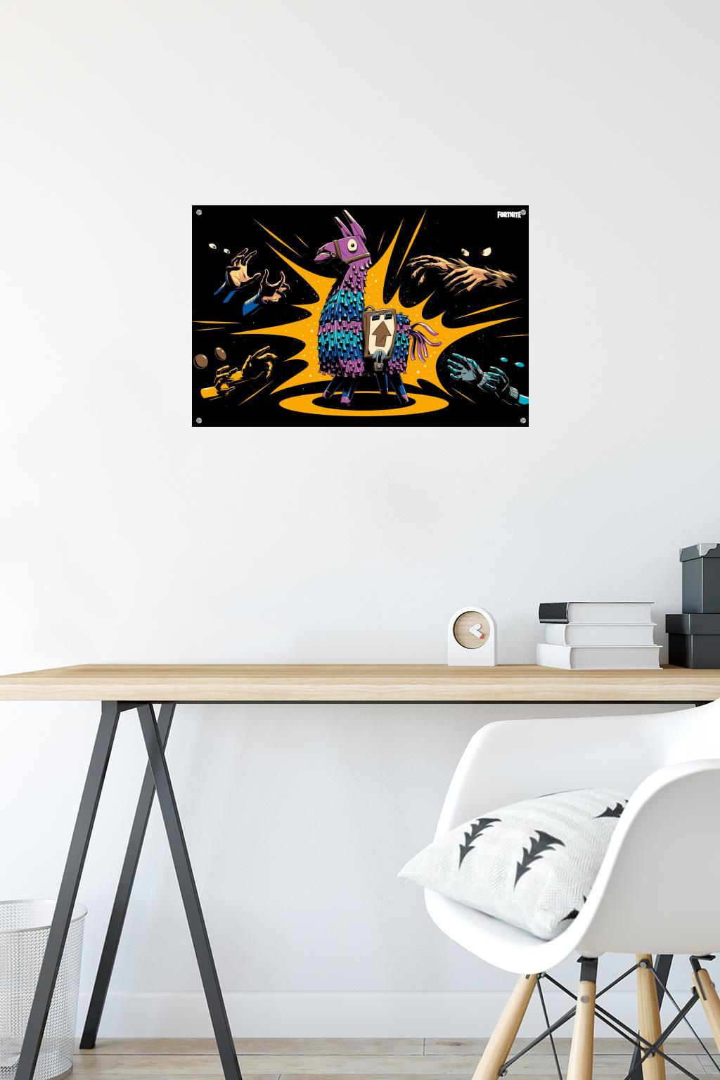 Fortnite - Loot Llama Lama Loading Screen Wall Poster with Push Pins, 14.725" x 22.375"