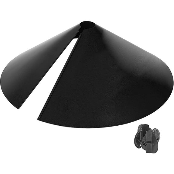 Squirrel-X Wrap Around Metal Squirrel Baffle for Bird Feeders, 18-inches, Black