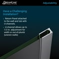 thumbnail image 2 of Dreamline SHDR3534586RT09 Aqua Uno 56 - Black, 2 of 8