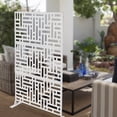 thumbnail image 5 of Miumaeov 74.4" x 35.4" White Steel Outdoor Panel Privacy Screen, 5 of 16