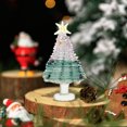 thumbnail image 5 of VOTRUDI Mini Christmas Tree Glass Ornaments,Christmas Tree Clearance,Winter Figurines,Christmas Indoor Decor for Room Office Tabletop,Green, 5 of 6