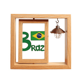 thumbnail image 1 of Brasil  Nacional patrón verde Marco giratorio de madera 4x6, 1 of 3