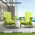 thumbnail image 4 of JUSTLET Adirondack Chair, Plastic Folding Outdoor Patio Chairs, Outside HDPE Chairs for Lawn, Yard, Apple Green, 4 of 10