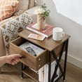 thumbnail image 6 of Nightstand,Modern Bedside End Table, Night Stand with Drawer and Storage Shelf for Living Room Bedroom, Industrial Metal Frame, 6 of 9