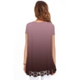 thumbnail image 4 of KISSMODA Summer Short Sleeve Loose Pullover Tunic Tops for Women Flare Hem Ombre T-shirt Ladies Round Neck Blouse Tee, 4 of 4