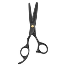 Portable 6 Inch Length Thinning Scissors for Long Short Thick Hard Soft Hair for Men Women Black