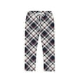 thumbnail image 5 of GigrtiJin Mens Trendy Capris Pants Plaid Printed Elastic Waisted Drawstring Wide Leg Pants Loose Casual Pants, 5 of 7